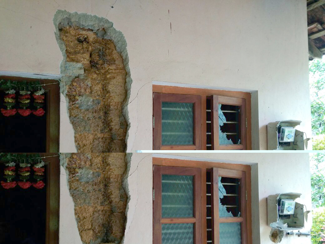 ಮೂಡುಪಡುಕೋಡಿ: ಸಿಡಿಲು ಬಡಿದು ಮನೆಗೆ ಹಾನಿ